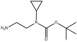 tert-butyl N-(2-aminoethyl)-N-cyclopropylcarbamate Structure