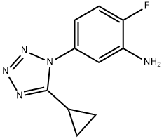 5-(5-cyclopropyl-1H-1,2,3,4-tetrazol-1-yl)-2-fluoroaniline Structure