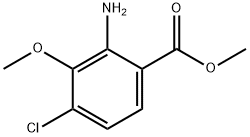2-Amino-4-chloro-3-methoxy-benzoic acid methyl ester Struktur