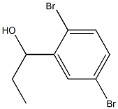 1-(2,5-dibromophenyl)propan-1-ol,1250580-87-0,结构式