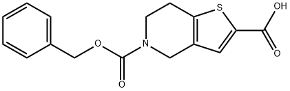 Thieno[3,2-c]pyridine-2,5(4H)-dicarboxylic acid, 6,7-dihydro-, 5-(phenylmethyl) ester Structure