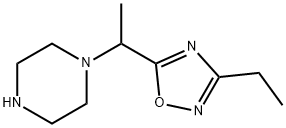 1-[1-(3-ethyl-1,2,4-oxadiazol-5-yl)ethyl]piperazine Struktur