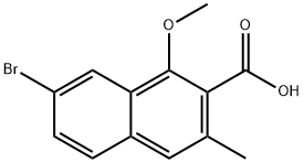 7-bromo-1-methoxy-3-methyl-2-naphthoic acid Structure