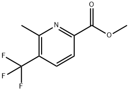 6-Methyl-5-trifluoromethyl-pyridine-2-carboxylic acid methyl ester Struktur
