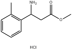 3-氨基-3-(2-甲基苯基)丙酸甲酯盐酸盐 结构式