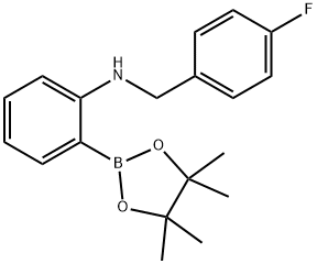 2-(4-氟苄氨基)苯硼酸频哪醇酯,1259285-58-9,结构式