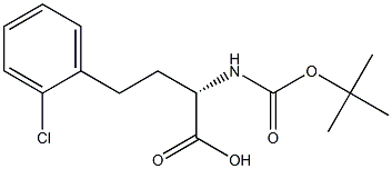 (2S)-4-(2-chlorophenyl)-2-[(2-methylpropan-2-yl)oxycarbonylamino]butanoic acid Struktur