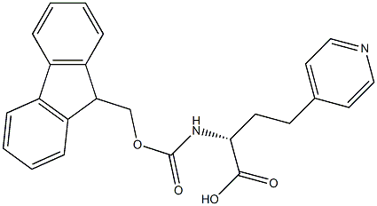 (2R)-2-({[(9H-fluoren-9-yl)methoxy]carbonyl}amino)-4-(pyridin-4-yl)butanoic acid Struktur