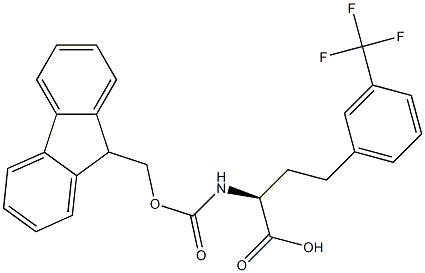 N-Fmoc-(R)-3-trifluoromethyl-homophenylalanine Struktur
