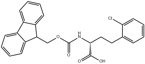 N-Fmoc-2-chloro-D-homophenylalanine Struktur