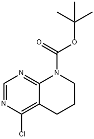 tert-butyl 4-chloro-5H,6H,7H,8H-pyrido[2,3-d]pyrimidine-8-carboxylate 结构式
