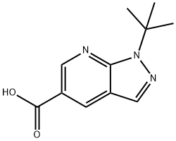 1-TERT-BUTYL-1H-PYRAZOLO[3,4-B]PYRIDINE-5-CARBOXYLIC ACID Struktur