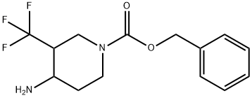 4-Amino-3-trifluoromethyl-piperidine-1-carboxylic acid benzyl ester,1260804-09-8,结构式