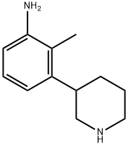 2-Methyl-3-(piperidin-3-yl)aniline 结构式