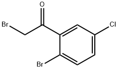 2-bromo-1-(2-bromo-5-chlorophenyl)ethanone Struktur
