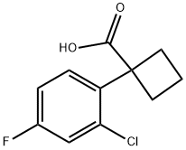 1-(2-Chloro-4-fluorophenyl)cyclobutanecarboxylic Acid Struktur