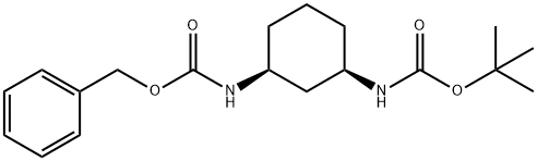 benzyl tert-Butyl ((1S,3R)-cyclohexane-1,3-diyl)dicarbamate Struktur
