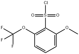 2-methoxy-6-(trifluoromethoxy)benzene-1-sulfonyl chloride Struktur