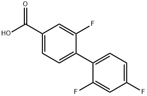 [1,1'-Biphenyl]-4-carboxylic acid, 2,2',4'-trifluoro- Struktur