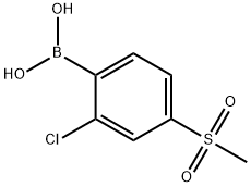 2-氯-4-甲磺酰基苯硼酸, 1262662-38-3, 结构式
