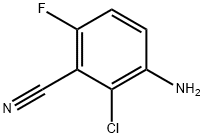 3-Amino-2-chloro-6-fluoro-benzonitrile 结构式
