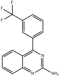 2-Amino-4-(3-trifluoromethylphenyl)quinazoline Structure