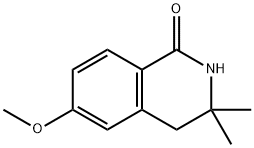 6-methoxy-3,3-dimethyl-3,4-dihydroisoquinolin-1(2H)-one, 1267456-79-0, 结构式