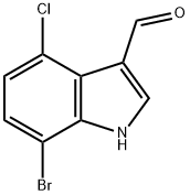 1H-Indole-3-carboxaldehyde, 7-bromo-4-chloro-,126811-23-2,结构式