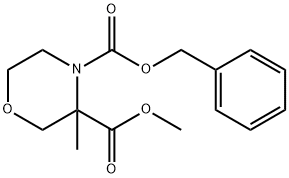 3,4-Morpholinedicarboxylic acid, 3-methyl-, 3-methyl 4-(phenylmethyl) ester,1268474-63-0,结构式