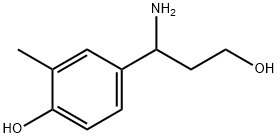 4-(1-AMINO-3-HYDROXYPROPYL)-2-METHYLPHENOL Structure