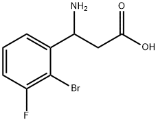 3-amino-3-(2-bromo-3-fluorophenyl)propanoic acid 结构式