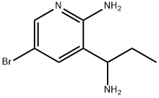 3-(1-aminopropyl)-5-bromopyridin-2-amine|