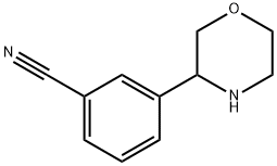 3-(morpholin-3-yl)benzonitrile Structure