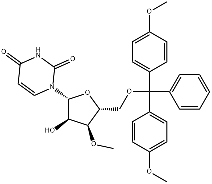 5'-O-(4,4'-Dimethoxytrityl)-3'-O-methyluridine Structure