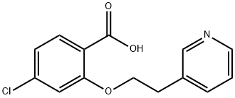 Benzoic acid, 4-chloro-2-[2-(3-pyridinyl)ethoxy]- Struktur