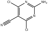 2-Amino-4,6-dichloropyrimidine-5-carbonitrile Struktur