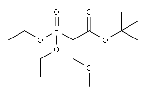 tert-Butyl 2-(Diethoxyphosphoryl)-3-methoxypropanoate Struktur