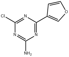 2-Amino-4-chloro-6-(3-furyl)-1,3,5-triazine Structure