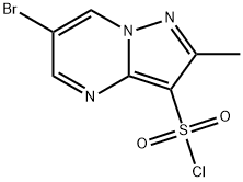 6-bromo-2-methylpyrazolo[1,5-a]pyrimidine-3-sulfonyl chloride,1306606-65-4,结构式