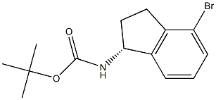 (R)-(4-Bromo-indan-1-yl)-carbamic acid tert-butyl ester Structure