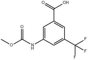 3-[(methoxycarbonyl)amino]-5-(trifluoromethyl)benzoic acid Structure