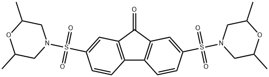 2,7-bis[(2,6-dimethyl-4-morpholinyl)sulfonyl]-9H-fluoren-9-one|