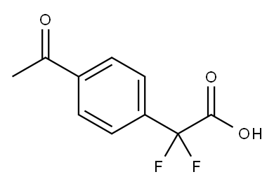 2-(4-乙酰基苯基)-2,2-二氟乙酸, 1308915-16-3, 结构式
