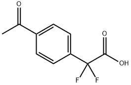 2-(4-乙酰基苯基)-2,2-二氟乙酸, 1308915-16-3, 结构式