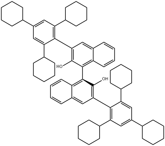(2S,11bS)-4-hydroxy-2,6-bis(2,4,6-tricyclohexylphenyl)dinaphtho[2,1-d:1',2'-f][1,3,2]dioxaphosphepine 4-oxide Structure