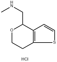 6,7-DIHYDRO-N-METHYL-4H-THIENO[3,2-C]PYRAN-4-METHANAMINE HYDROCHLORIDE,1310421-18-1,结构式