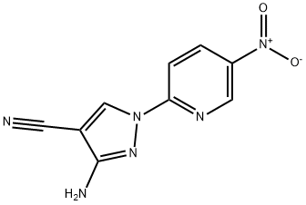 3-氨基-1-(5-硝基吡啶-2-基)-1H-吡唑-4-甲腈,1311313-99-1,结构式