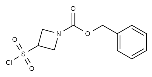 benzyl 3-(chlorosulfonyl)azetidine-1-carboxylate Struktur