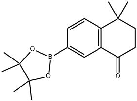 4,4-二甲基-7-(4,4,5,5-四甲基-1,3,2-二氧杂硼烷-2-基)-3,4-二氢萘-1(2H)-酮, 1312464-78-0, 结构式