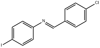 (1E)-1-(4-氯苯基)-N-(4-碘苯基)甲胺 结构式